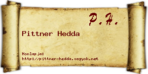 Pittner Hedda névjegykártya